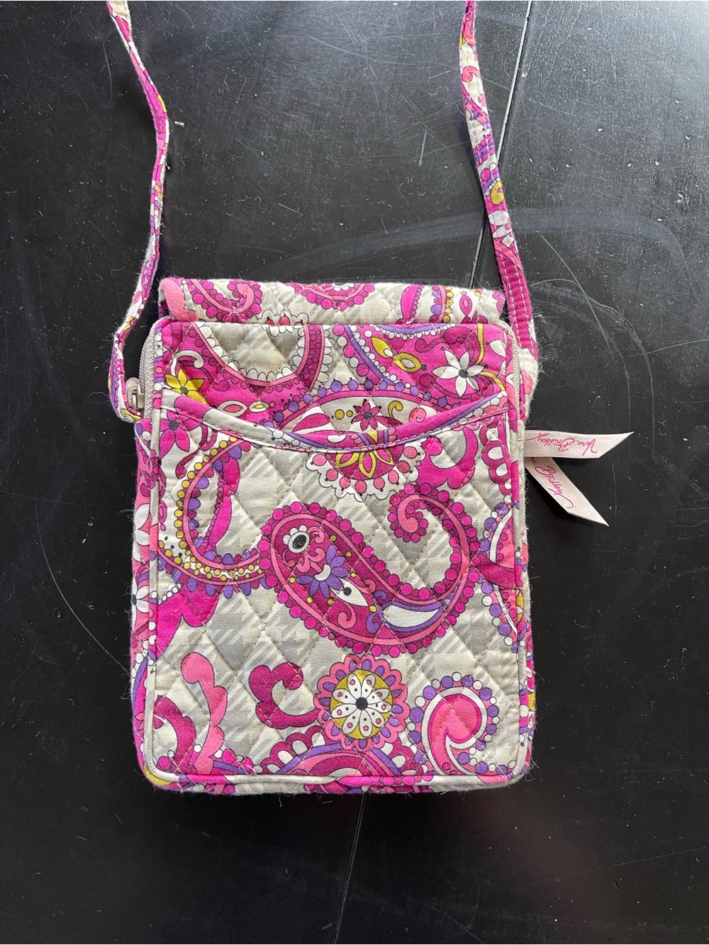 Vera Bradley Quilted Paisley Meets Plaid Mini Hipster Crossbody Bag